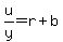 u%2Fy=r%2Bb