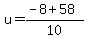 u=%28-8%2B58%29%2F10