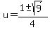 u=%281%2B-sqrt%289%29%29%2F4