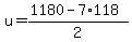 u=%281180-7%2A118%29%2F2