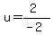 u=%282%29%2F%28-2%29