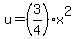 u=%283%2F4%29x%5E2
