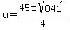 u=%2845%2B-+sqrt%28841%29%29%2F4