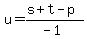 u=%28s%2Bt-p%29%2F%28-1%29