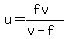 u=+%28fv%29%2F%28v-f%29