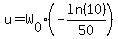 u=+W%5B0%5D%28-ln%2810%29%2F50%29