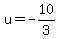 u=-10%2F3