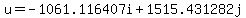 u=-1061.116407i%2B1515.431282j