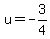 u=-3%2F4
