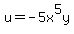 u=-5x%5E5y