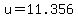 u=11.356