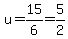 u=15%2F6=5%2F2