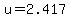 u=2.417