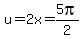 u=2x=5pi%2F2
