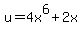 u=4x%5E6%2B2x