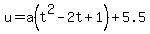 u=a%28t%5E2-2t%2B1%29%2B5.5