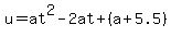 u=at%5E2-2at%2B%28a%2B5.5%29