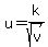 u=k%2Fsqrt%28v%29