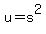 u=s%5E2