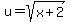 u=sqrt%28x%2B2%29