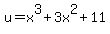 u=x%5E3%2B3x%5E2%2B11
