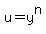 u=y%5En