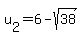 u%5B2%5D=6-sqrt%2838%29