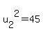 u%5B2%5D%5E2=45