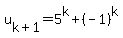 u%5Bk%2B1%5D+=+5%5Ek%2B%28-1%29%5Ek