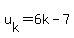 u%5Bk%5D=6k-7