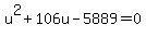 u%5E2%2B106u-5889=0