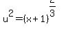 u%5E2=%28x%2B1%29%5E%282%2F3%29