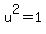u%5E2=1