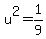 u%5E2=1%2F9