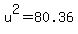 u%5E2=80.36