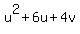 u%5E2+%2B+6u+%2B+4v