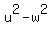 u%5E2+-+w%5E2