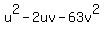 u%5E2-2uv-63v%5E2