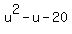 u%5E2-u-20