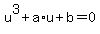 u%5E3%2Ba%2Au%2Bb=0