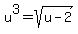 u%5E3=sqrt%28u-2%29