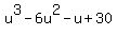 u%5E3+-+6u%5E2+-+u+%2B+30