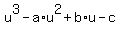 u%5E3+-+a%2Au%5E2+%2B+b%2Au+-c