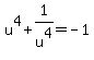 u%5E4%2B1%2Fu%5E4=-1