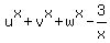 u%5Ex%2Bv%5Ex%2Bw%5Ex-3%2Fx