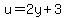 u+=+2y%2B3