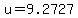 u+=+9.2727