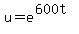 u+=+e%5E%28600t%29