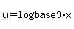 u+=+log%28base9%29x