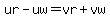 ur-uw=vr%2Bvw